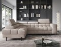Coltar extensibil stanga 5 locuri ELTAP, LT-02PA, Ferucce, 276x200x93 cm, lemn/poliester, bej deschis