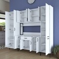 Dulap multifunctional, Rani, JE132, 220x198 cm, PAL, Alb