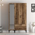 Dulap pentru haine, Hommy Craft, Kumsal RT, 120x47.5x201.4 cm, PAL, Maro