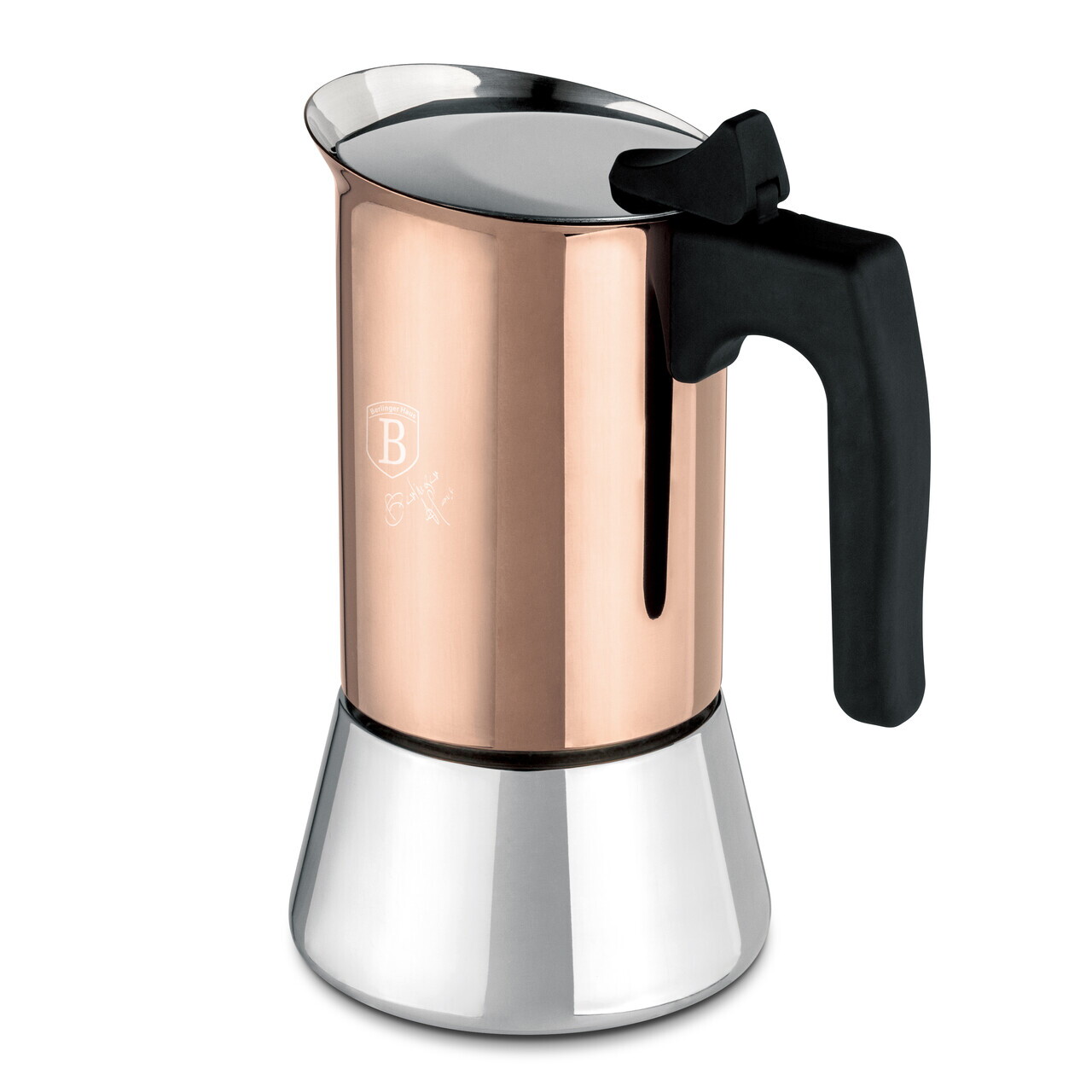 Aparat de cafea Berlinger Haus, Rose Gold, 9 cesti, 450 ml, inox 18/10, roz - imagine 9