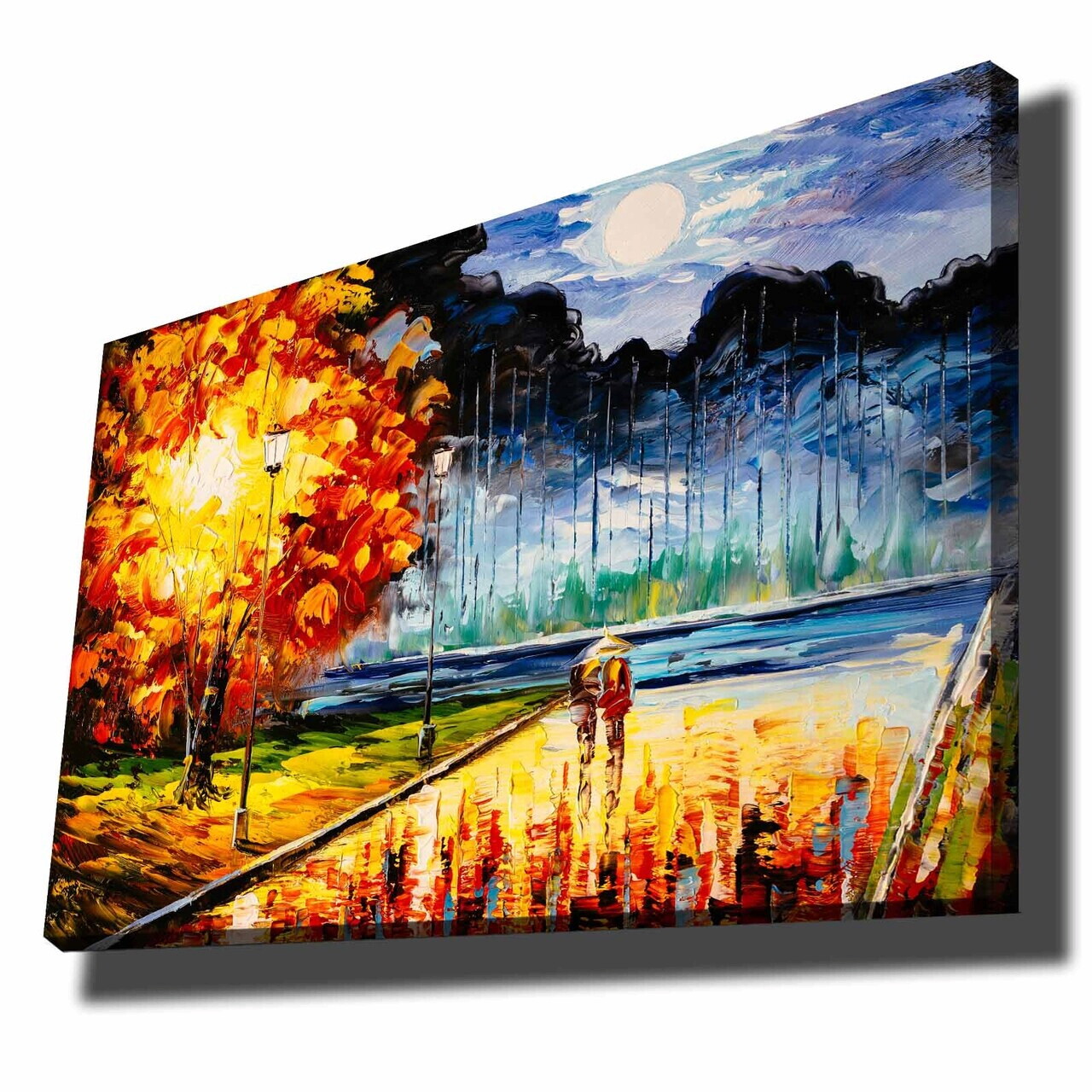 Tablou decorativ, 701002021C-024, PÂNZĂ DIN PIELE ÎNTOARSĂ, Lemn, Multicolor — imaginea 2