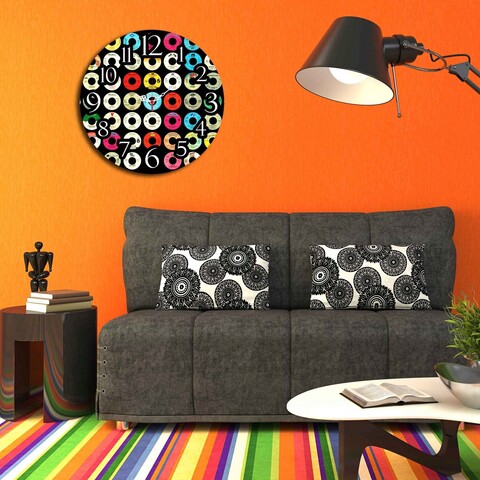 Ceas de perete, ms-18, mdf, ø40 cm, multicolor