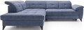 Coltar extensibil stanga 5 locuri ELTAP, LT-40RAQ, Inferne, 297x210x107 cm, lemn/poliester, albastru deschis