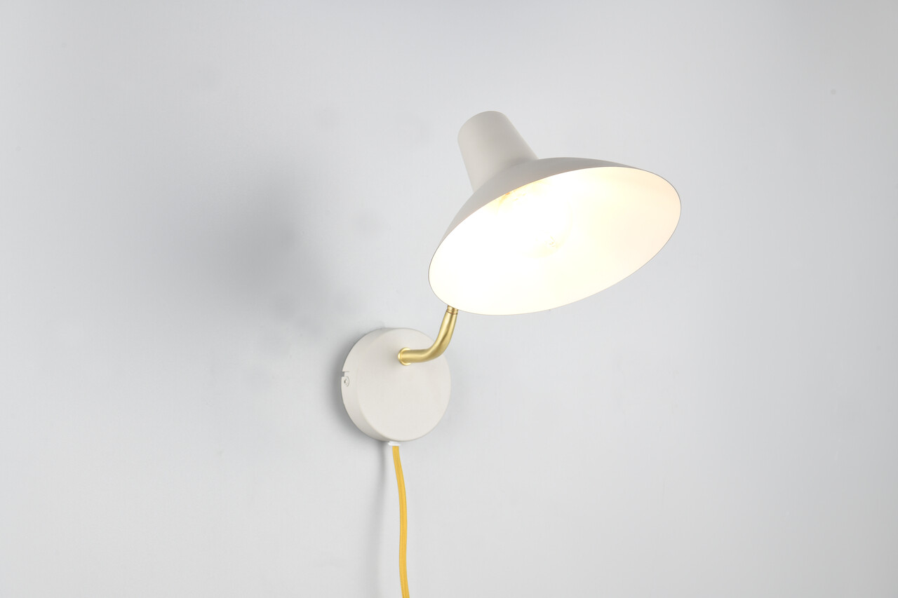 Lampa de perete Traveller, TRIO, 32.7x21 cm, 10W, 1x E27, metal, gri/auriu