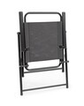 Set mobilier de gradina 8 piese Pompei, Bizzotto, pentru 6 persoane, otel/sticla temperata/textilena 2x1, antracit