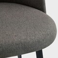 Scaun Ampla, Homla, 56x47x78 cm, metal/poliester, gri inchis
