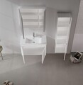 Dulap de baie cu chiuvetă, Hanah Home, Side 85 v2, Alb mat