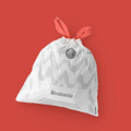 Set 40 saci de gunoi, Brabantia, PerfectFit, marimea B, 5 L, nailon, alb