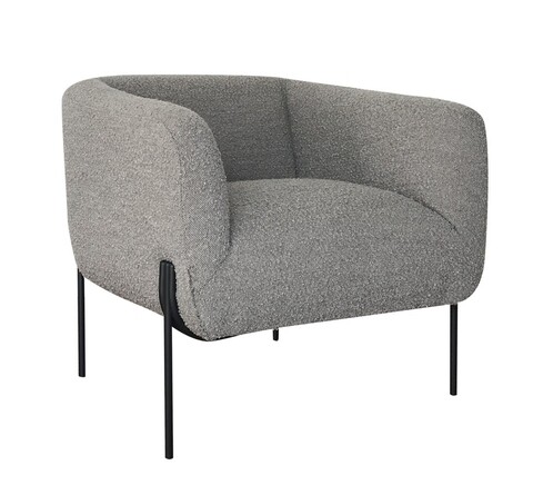 Fotoliu Claudine, Bizzotto, 78 x 74 x 73 cm, otel/poliester Boucle, gri BIZZOTTO imagine model 2022