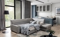 Coltar extensibil dreapta 4 locuri ELTAP, BR47, Bergen, 247x214x83 cm, lemn/poliester, albastru