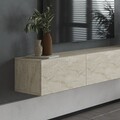 Comoda TV, Odessa, Alfa, 180x28.6x31.4 cm, Travertin