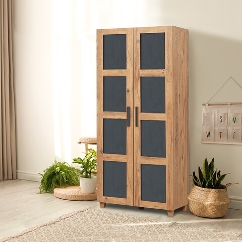 Dulap pentru haine lantana - atlantic, anthracite, vella, 80x48x185 cm