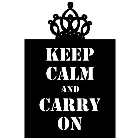 Decoratiune de perete, Keep Calm And Carry One, Tanelorn, 40×60 cm, metal 40x60