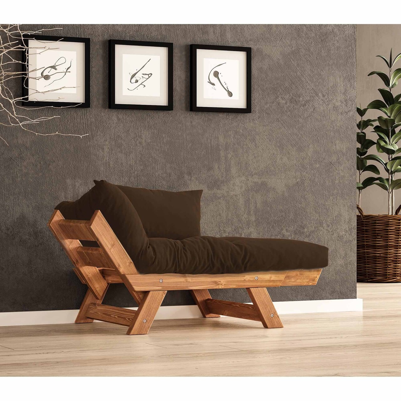 Fotoliu de gradina, Hanah Home, CPT8154-140, Tec / Maro - view 2