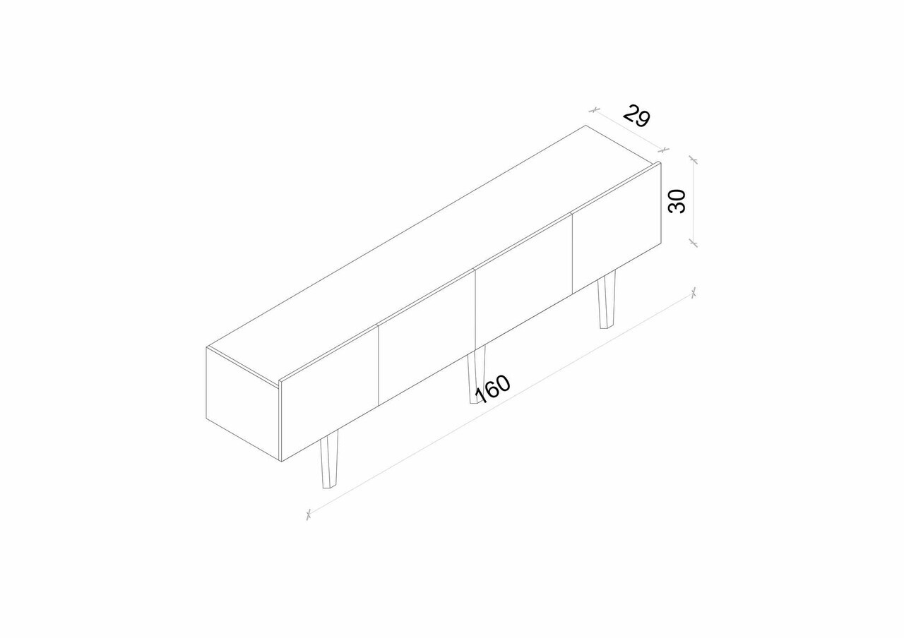 Comoda TV, Hanah Home, Capella 160, 160x50x29 cm, MDF, Gresie - view 5