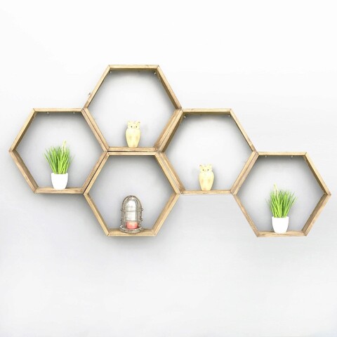 Raft de perete, evila originals, hex002, 40x37x18 cm, nuc