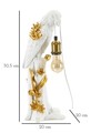 Lampa de masa Parrot, Mauro Ferretti, 1 x E27, 40W, 20x20x50.5 cm, fier/poliester, auriu/alb