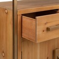 Bufet inferior Creaciones Meng, 66x36x75 cm, lemn de brad/fier, natural/auriu