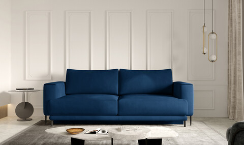 Canapea extensibila 4 locuri ELTAP, SO-DAL-40NU, Dalia, 248x84x95 cm, lemn/poliester, albastru inchis