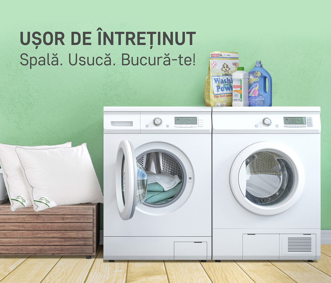 Set 2 perne Sleep by Green Future 10% puf gasca 90% pana de gasca, 50x70 cm - imagine 11