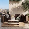 Set masute de cafea, Hanah Home, Amon, PAL melaminat, Travertin / Nuc Antic