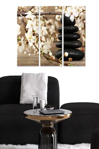 Tablou decorativ MDF, MDF7466972, 20 x 50 cm, 3 piese, Multicolor