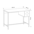 Birou, Elegance, Morris, 100x60x74 cm, Stejar / Negru