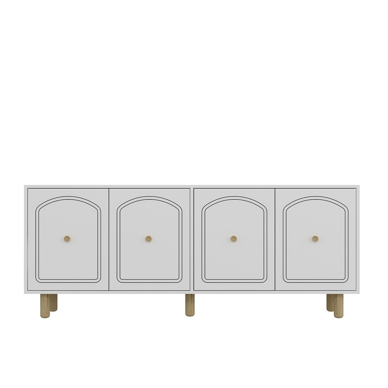 Consola, Hanah Home, Hazal, 180x78.6x35 cm, PAL , Alb - view 3