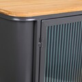 Bufet inferior Creaciones Meng, 70x32x54.5 cm, fier, negru/gri