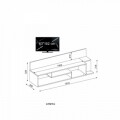 Comoda TV, Wooden Art, Stream White Walnut, 161.8x52.8x39 cm