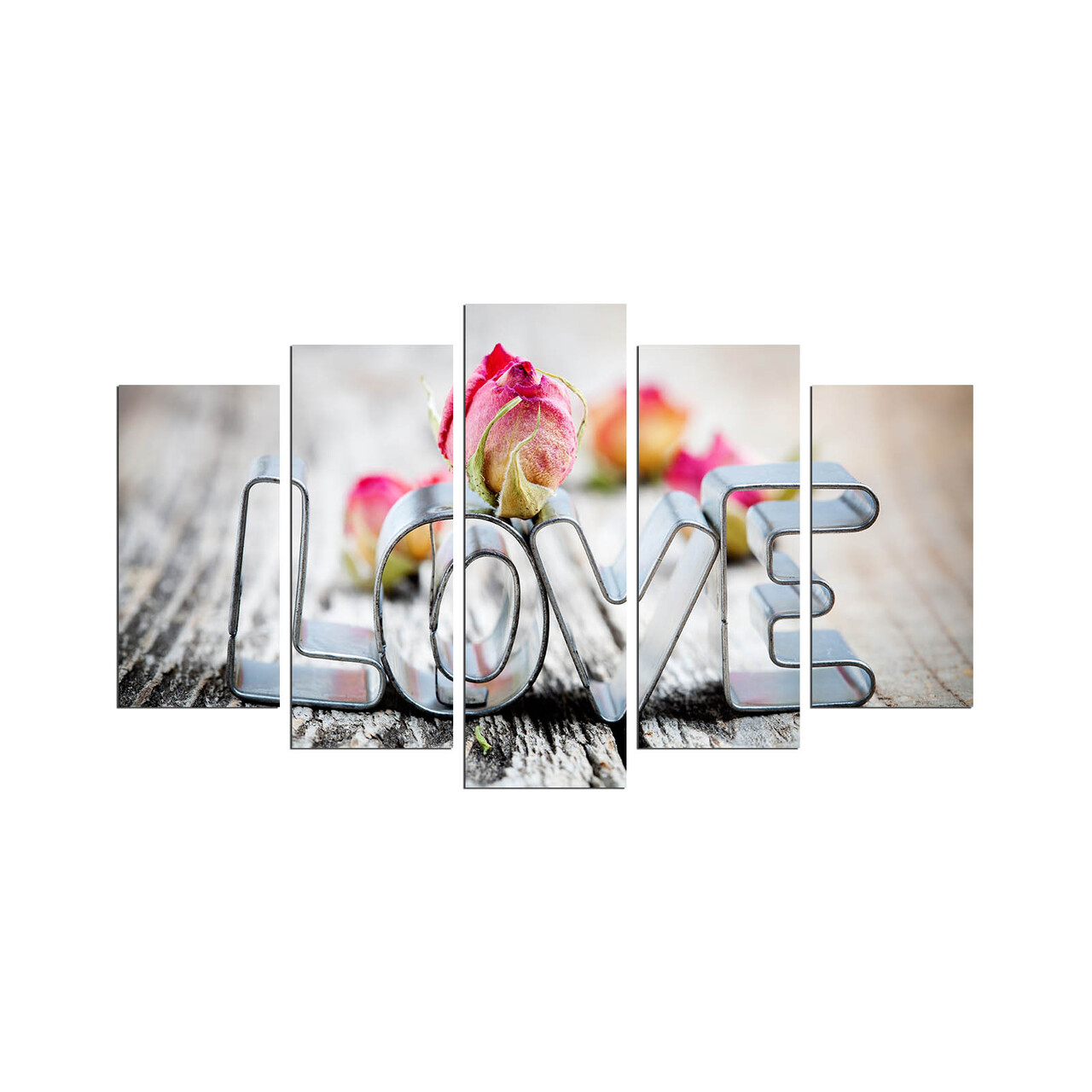 Set 5 tablouri decorative, 5PMDF-24, 20 x 60 cm, Multicolor - view 2