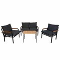 Set mobilier de gradina, Hanah Home, Alya Sehpa, Antracit