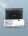 Comoda TV, Vasagle, 140x40x45 cm, TV pana la 65 inch, PAL, alb