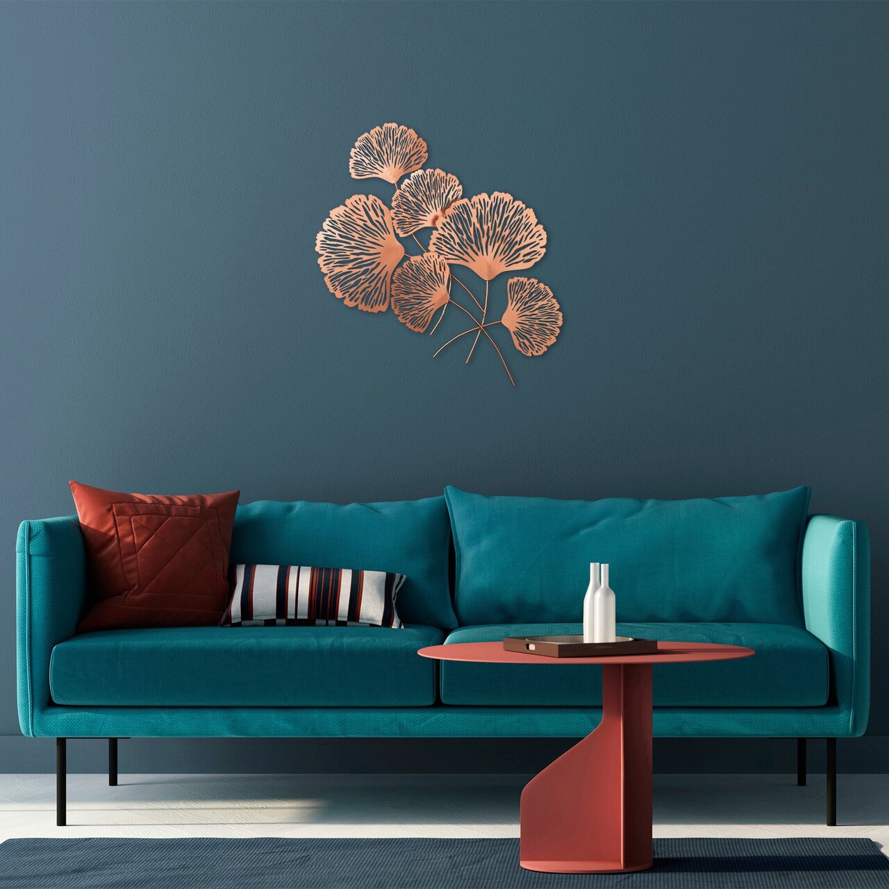 Decoratiune de perete, Tween v2, Metal, Dimensiune: 58 x 75 cm, Multicolor - 2 | YEO