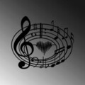 Decoratiune de perete, World Of Music, Metal, Dimensiune: 70 x 59 cm, Negru