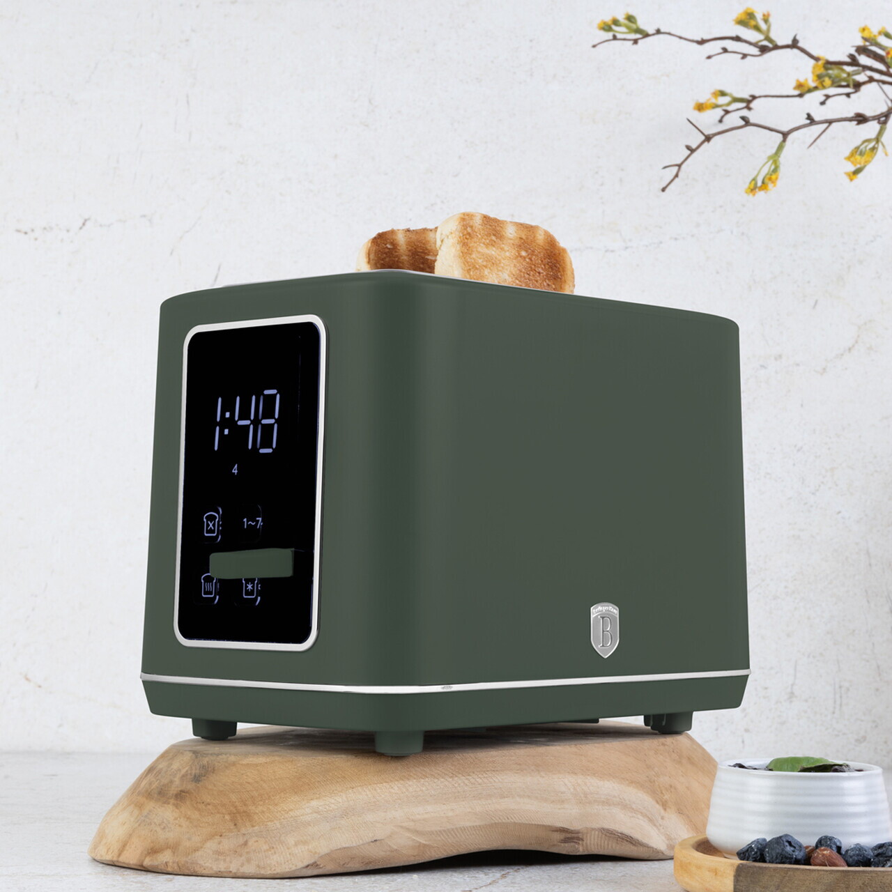 Prajitor de paine digital Berlinger Haus, Matte Green, 27.8x16.6x19.1 cm, inox, verde mat - imagine 2