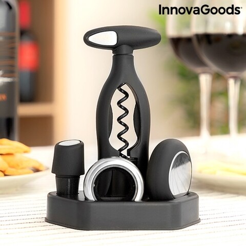 Set de vinuri cu suruburi cu suruburi si accesorii vinstand innovagoods 5 piese