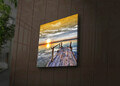 Tablou decorativ cu lumina LED, 2828İACT-5, Canvas, Dimensiune: 28 x 28 cm, Multicolor