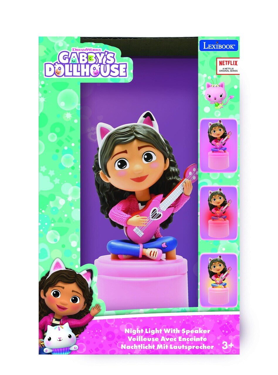 Lampa de veghe cu difuzor Gabby's Dollhouse, LEXIBOOK, 7x7x17.1 cm, roz - imagine 3