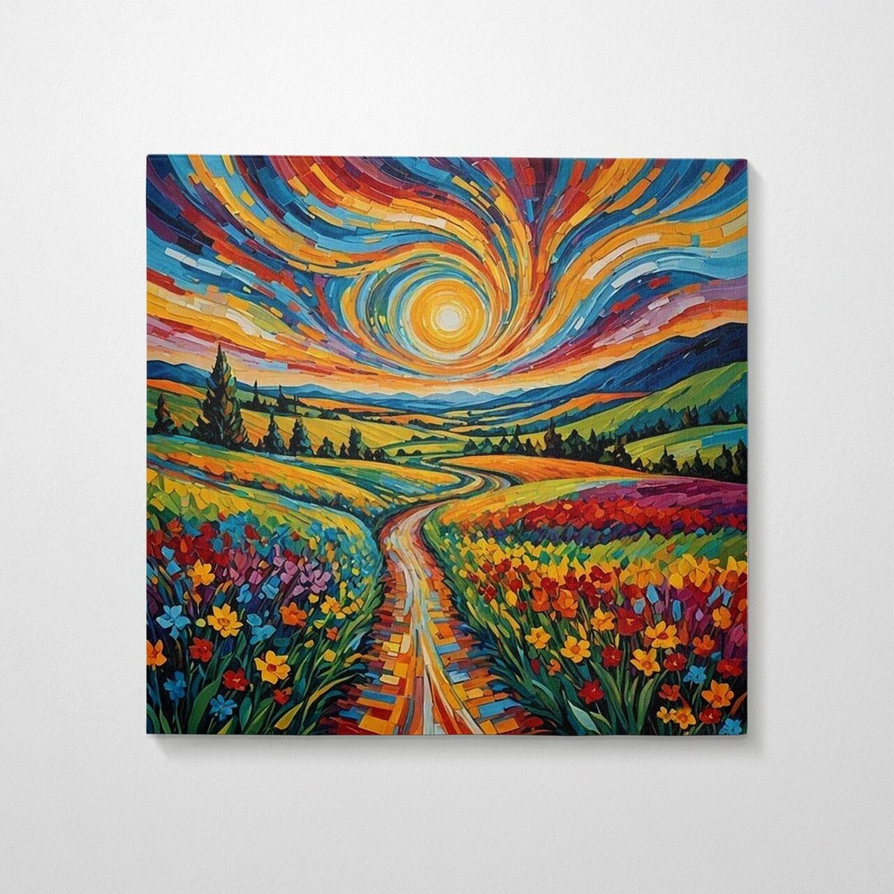 Tablou decorativ, KNV9991, Cadru: 100% LEMN (grosime: 3 cm), Multicolor - view 2