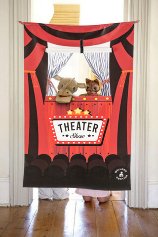 Joc cu fixare pe usa, Theater, 137x77x0.1 cm, Piele ecologica, Rosu mezoni.ro