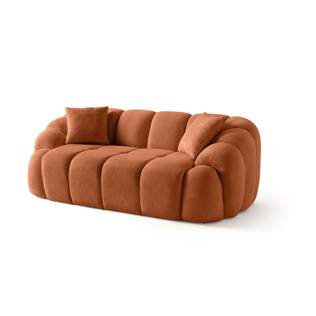 Canapea 2 locuri, Atelier del Sofa, 752EST2503, Lemn de carpen/PAL melaminat, Caramiziu - view 3