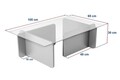 Masuta de cafea, Nordure, Flavio, 105x30x65 cm, Sticla temperata , Maro