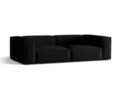 Canapea 4 locuri, Nuria-88, Micadoni Home, 250x110x72 cm, catifea, negru