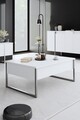 Set mobilier living, Bexley, Luxe, Alb / Argintiu