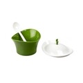 Zaharnita cu lingurita, 9 x 12 x 13 cm, plastic, verde