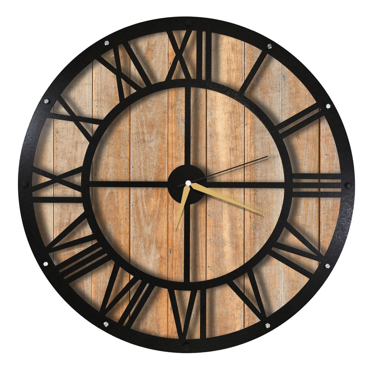 Ceas de perete, MET-MDF-UYART-2016, Dimensiune: 50 x 50 cm, Negru — imaginea 3