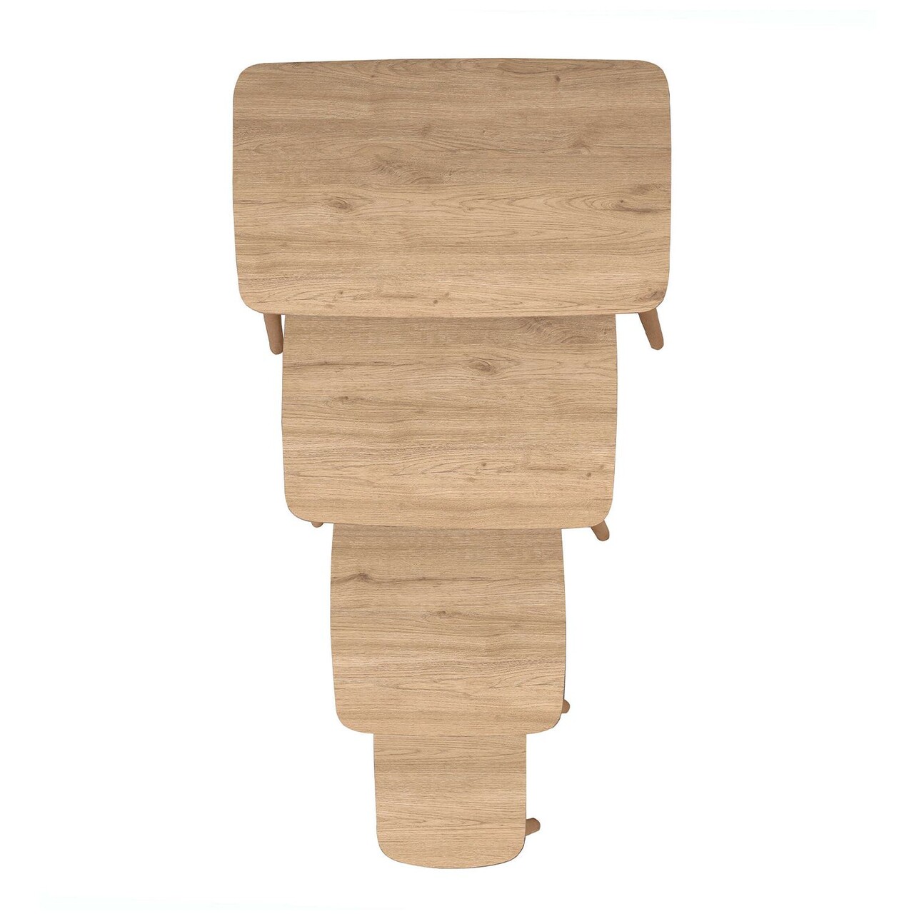Set masute Nesting 4 piese, Hanah Home, Luci, Stejar - imagine 7