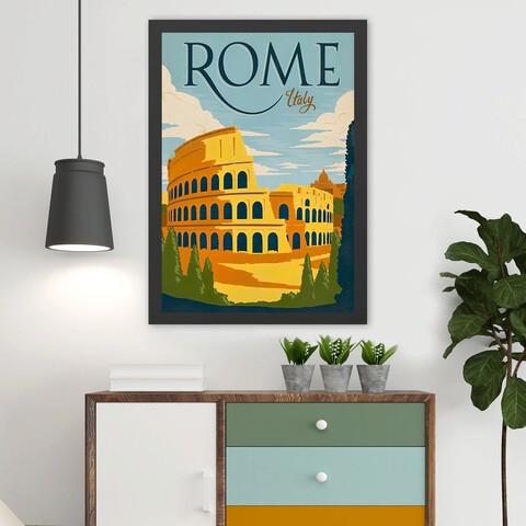 Tablou decorativ, Rome 2 (55 x 75), MDF , Polistiren, Multicolor Colton