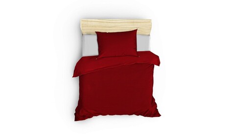 Lenjerie de pat pentru o persoana Single XL (DE), Stripe - Claret Red v2, Cotton Box, Bumbac Satinat